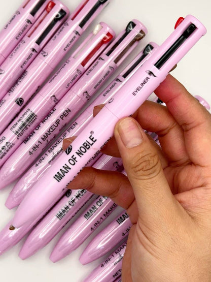 Lápiz 4 En 1 Para Maquillaje: Delineador de Ojos, Cejas, Labios y Rotulador Iluminador