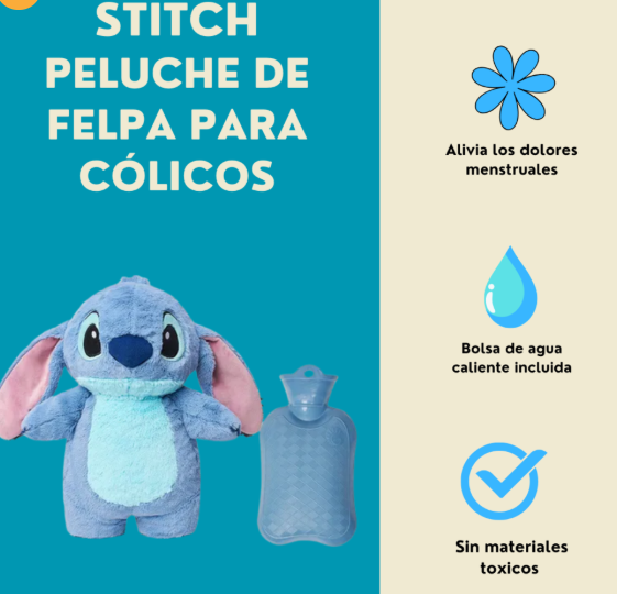 PELUCHE STITCH PARA CÓLICOS Y DOLORES