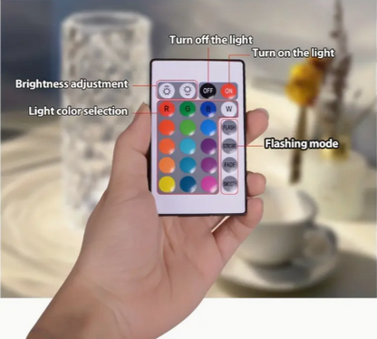 Lámpara De Cristal Multicolor🔮: Colores Vibrantes Que Crean Un Ambiente Mágico Y Cálido