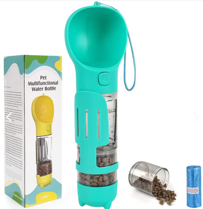 Botella De Agua Portátil 4 En 1 Para Mascotas