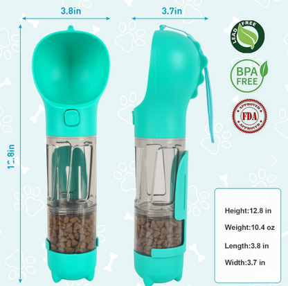 Botella De Agua Portátil 4 En 1 Para Mascotas