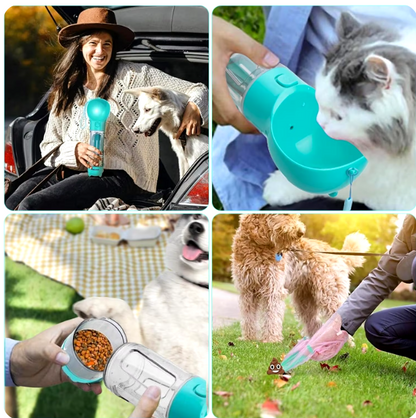 Botella De Agua Portátil 4 En 1 Para Mascotas