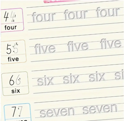 Set 4 cuadernos mágicos de caligrafía reutilizable