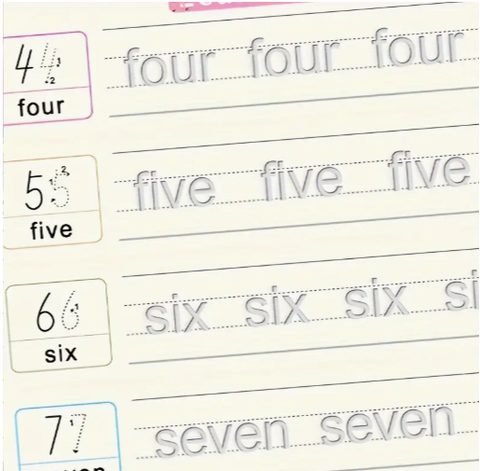 Set 4 cuadernos mágicos de caligrafía reutilizable