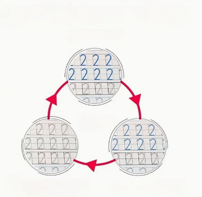 Set 4 cuadernos mágicos de caligrafía reutilizable