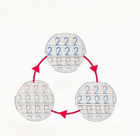 Set 4 cuadernos mágicos de caligrafía reutilizable